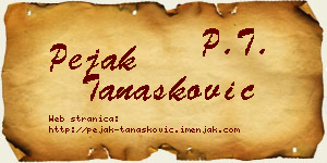 Pejak Tanasković vizit kartica